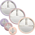 3Pack Stainless Steel Kids Plates, 8.1" Divided Kids Plate by SPMKTQK