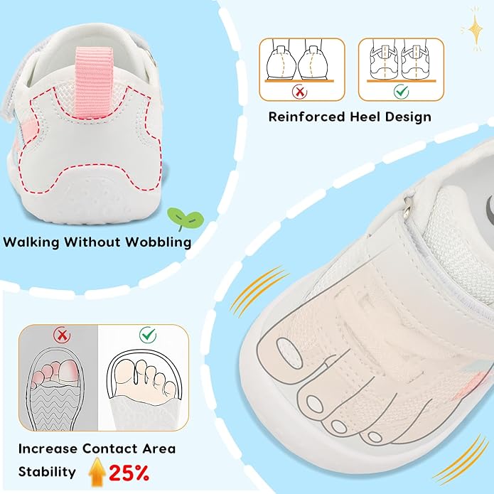 Scurtain Baby Shoes Boy Girl First Walking Shoe Infant Crib Breathable Sneakers - Image 3