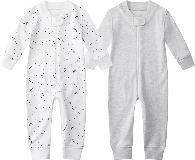 Owlivia Organic Cotton Baby Boy Girl Zip up Sleep 'N Play Pjs, Long Sleeve by Owlivia