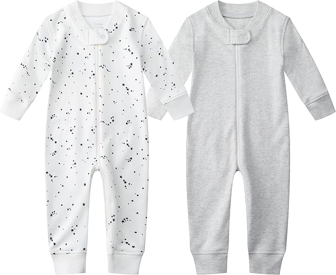 Owlivia Organic Cotton Baby Boy Girl Zip up Sleep 'N Play Pjs, Long Sleeve by Owlivia