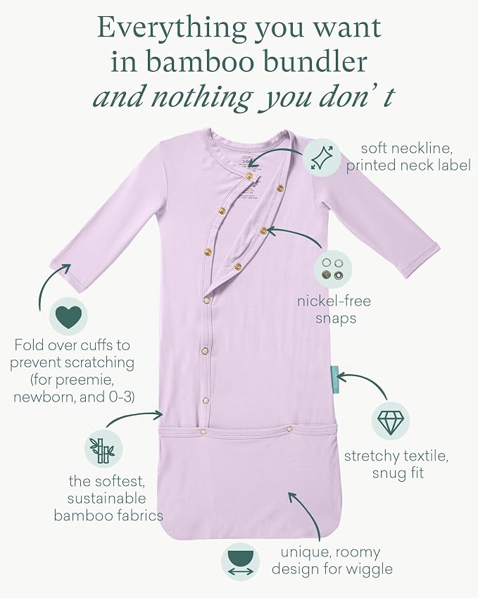 PurComfy Supersoft Baby Sleeper Gowns, Premium Bamboo Viscose Infant Nightgown - Image 2