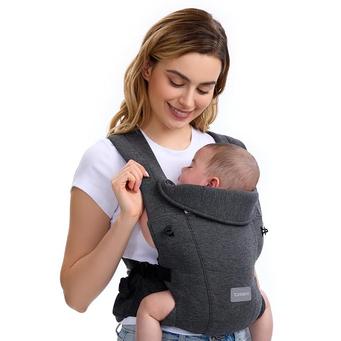Newborn Carrier, Soft and Lightweight Baby Carrier Wrap | Ergonomic, Adjustable by Momcozy