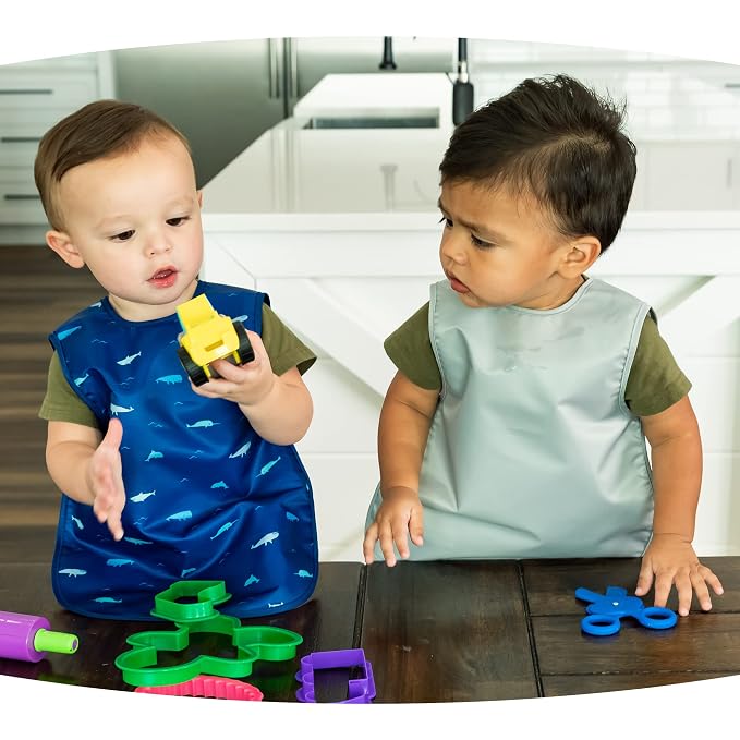 Tiny Twinkle Short Sleeve Apron Bibs - Image 2