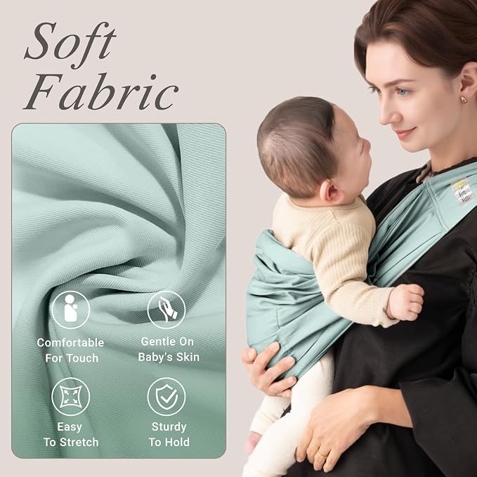 Baby Sling Carrier for Newborn to Toddler, Cozy Wearing Baby Wrap Carrier - Image 2