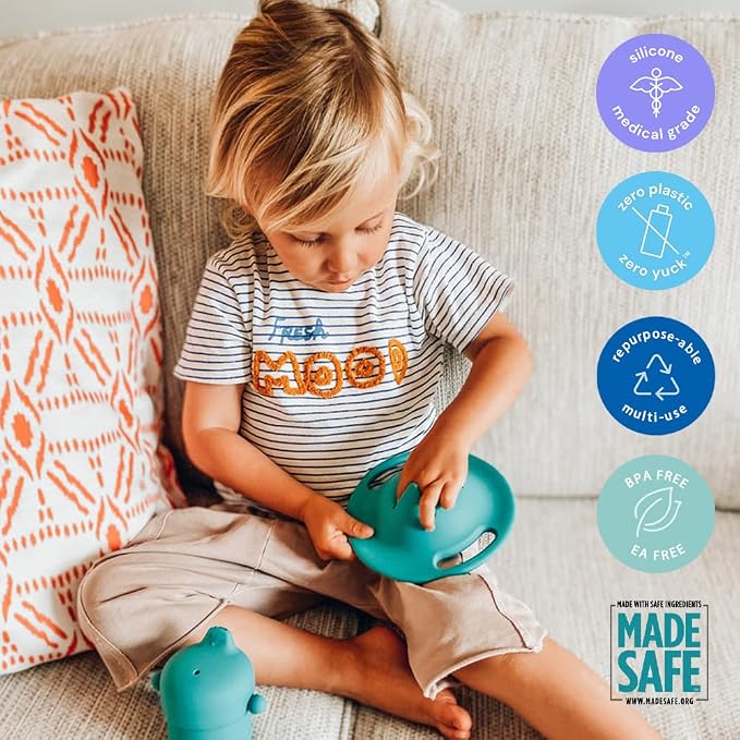 Pura my-my Silicone Snack Container & Sippy Cup Bundle | Spill Proof, Food - Image 7