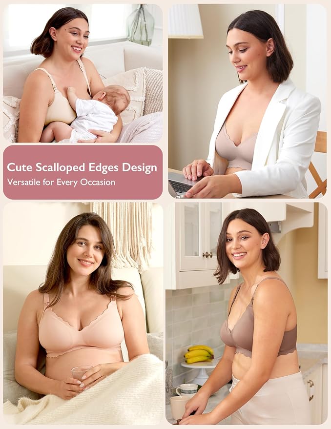 Momcozy Nursing Bras for Breastfeeding, Seamless Pregnancy Maternity Bra - Image 5