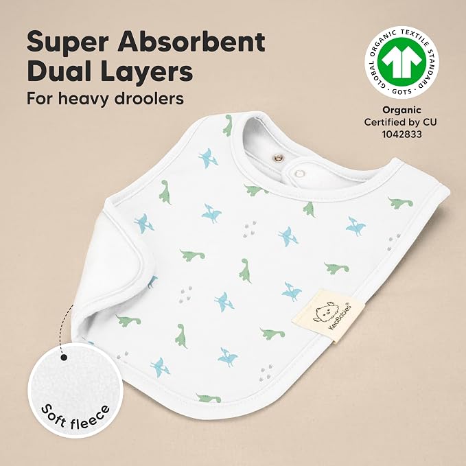 KeaBabies 8-Pack Organic Baby Bibs - Image 4
