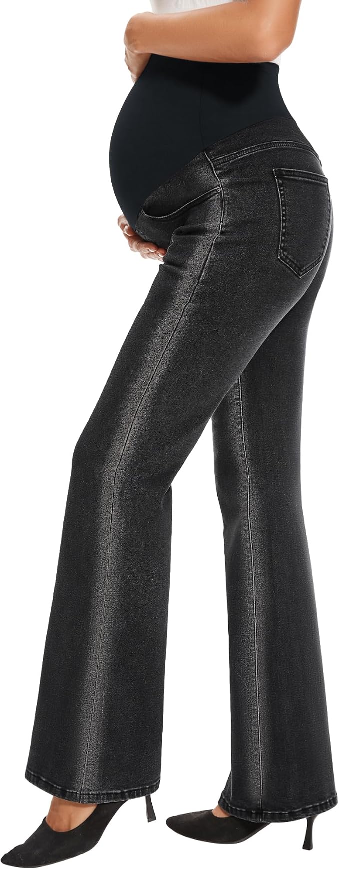 GLAMIX Women's Stretch Maternity Bootcut Jeans - Image 4