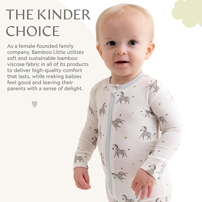 Bamboo Little Soft Baby Footie Pajamas, Baby Clothes, Newborn Sleepers - Image 6