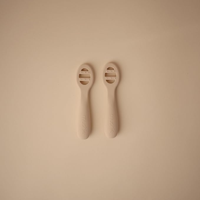 mushie Silicone First Feeding Baby Spoons | 2 Pack - Image 4