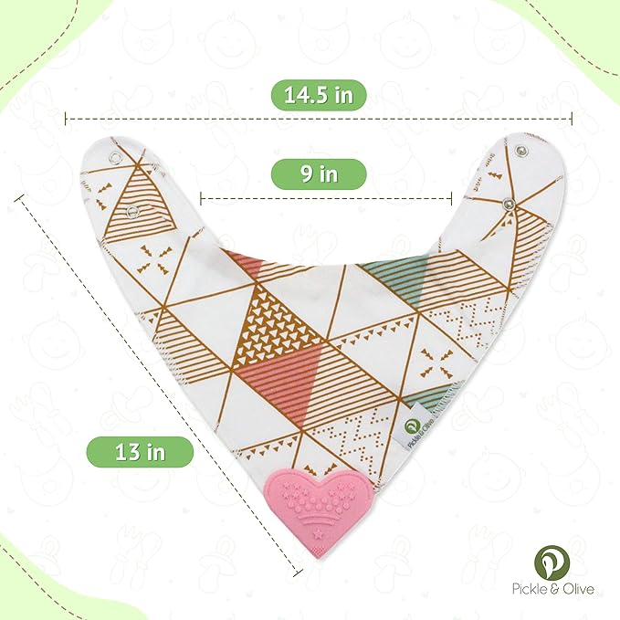 Baby Girl Bandana Teething Bibs - Image 3