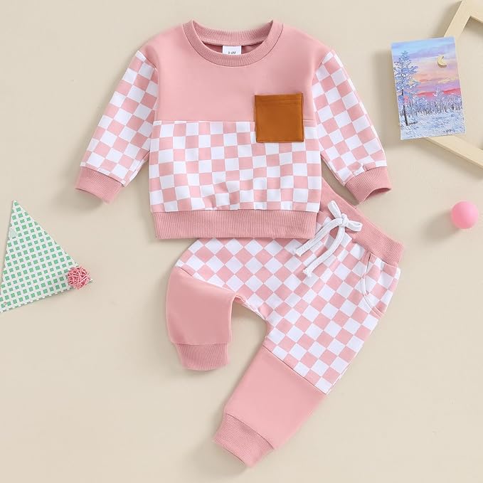 Fernvia Toddler Baby Girl Clothes 3 6 9 12 18 24 Months Fall Outfits Solid Long - Image 2
