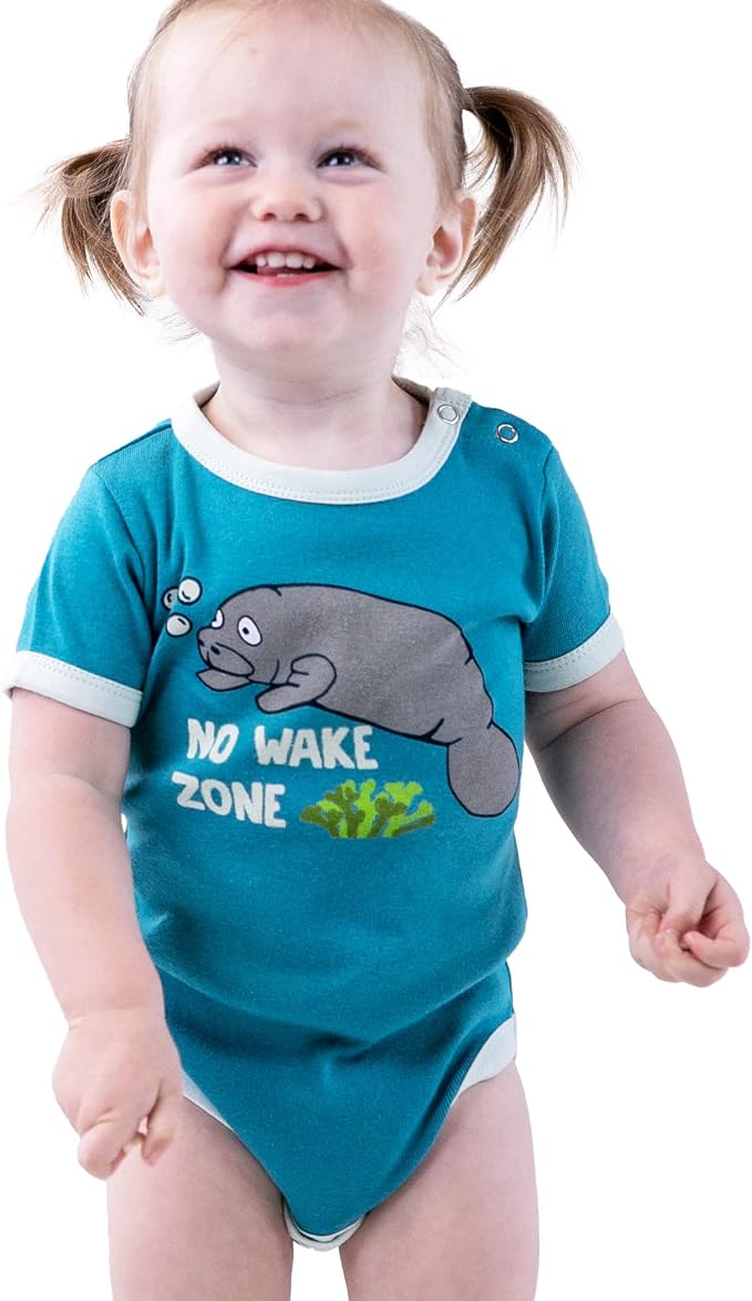 Lazy One Cute Unisex Baby Bodysuit, Cute Animal Designs, 6-18 Months - Image 3