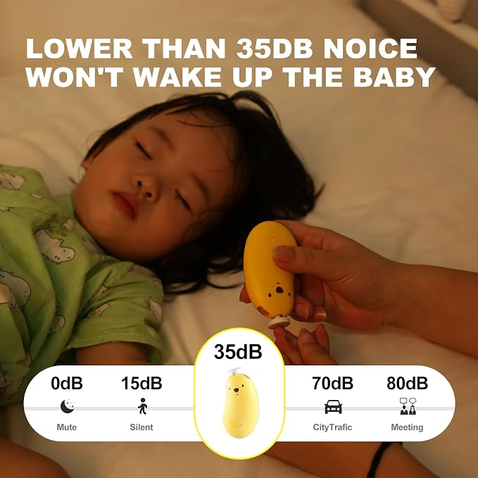 Baby Nail File Electric, Gentle Rechargeable Nail Trimmer, Baby Nail Clippers - Image 3