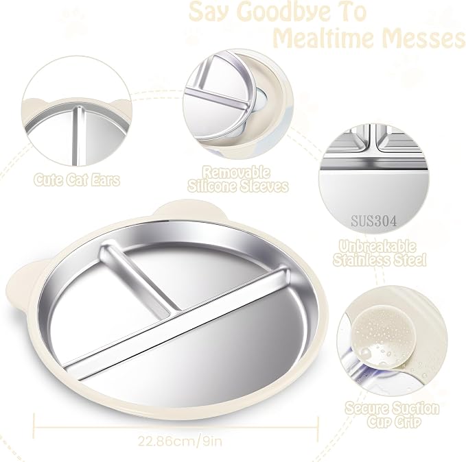 Stainless Steel Kids Plate - Image 2