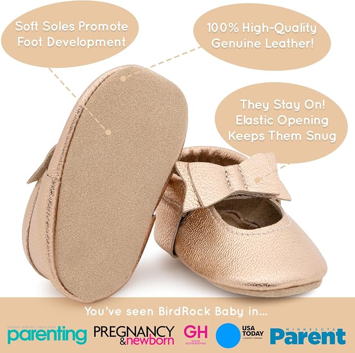 BirdRock Baby Bow and Knot Moccasins - Image 3