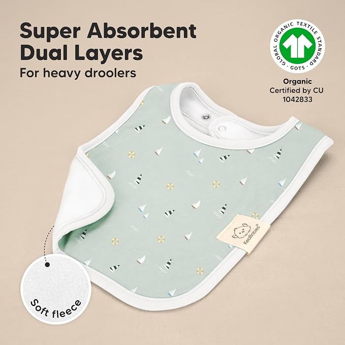 KeaBabies 8-Pack Organic Baby Bibs - Image 4