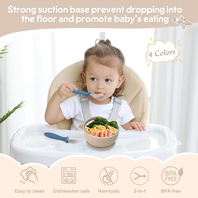 4 Pack Stainless Steel Baby Bowls - Image 3
