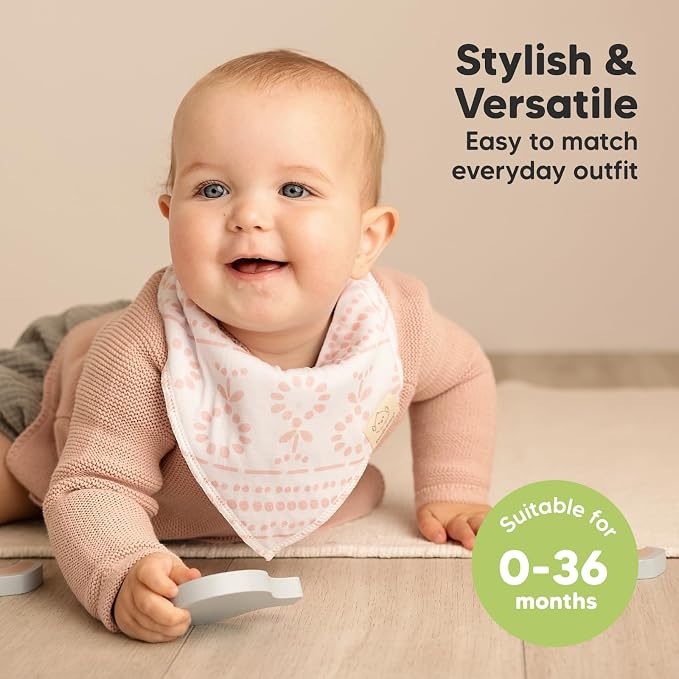 8-Pack Organic Baby Bandana Bibs - Image 4
