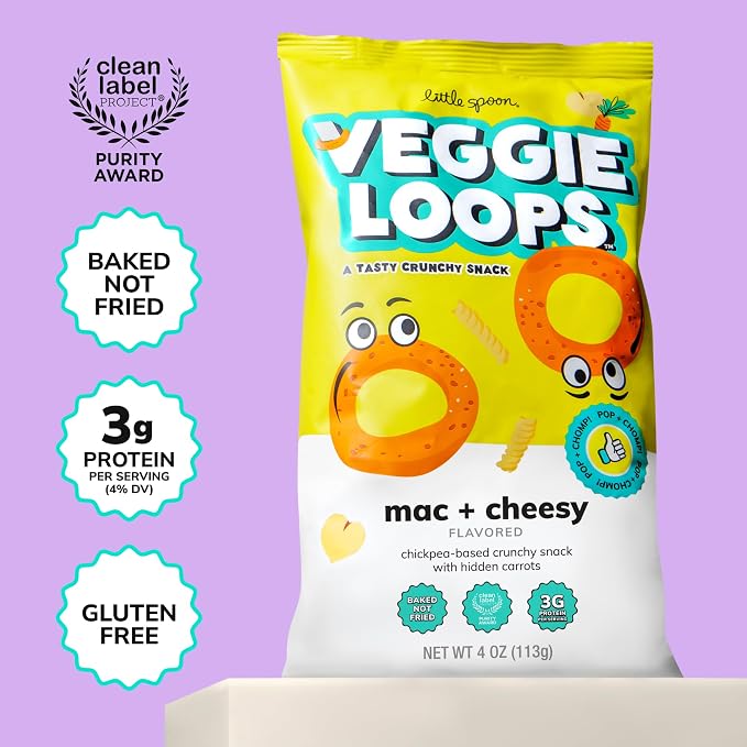Little Spoon Veggie Loops Duo – Mac N Cheese & Pizzalicious Flavors – Baked - Image 6