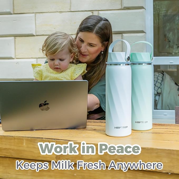 HEYTRIP Vacuum Insulated Breastmilk Cooler Bottle, 20oz Stainless Steel - Image 7