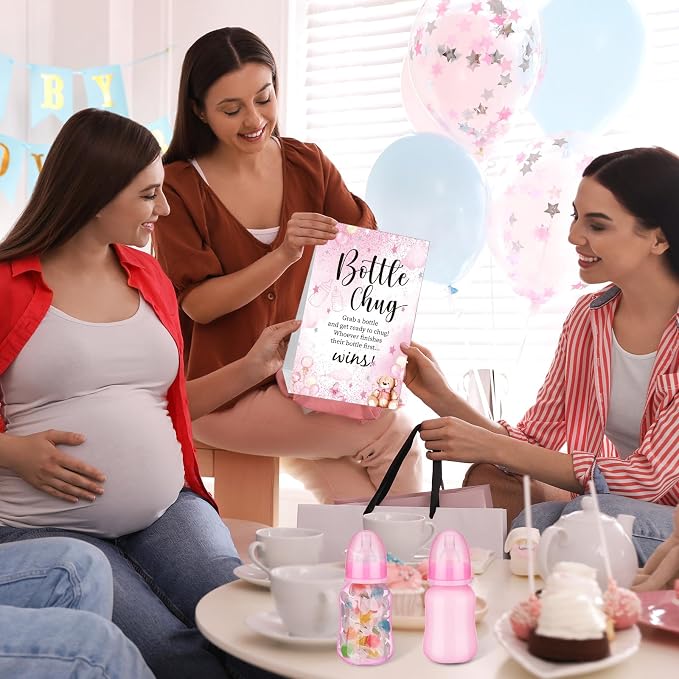 TrelaCo Bottle Chug Baby Shower Game 20 Pcs Baby Bottles Shower Favor - Image 6
