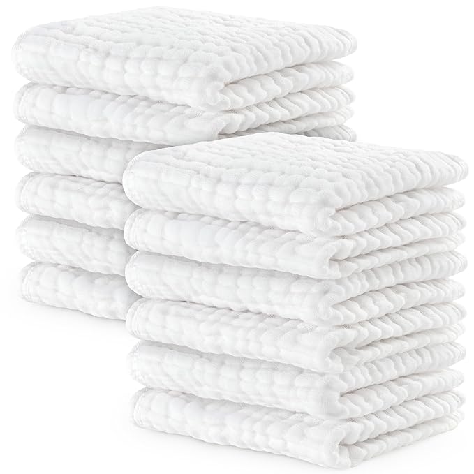 Comfy Cubs Muslin Baby Washcloths 10 Pack by ComfyCubs