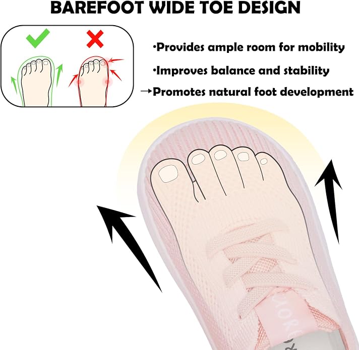 MORENDL Toddler Wide Toe Box Barefoot Shoes Baby First Walking Shoes Boys Girls - Image 3