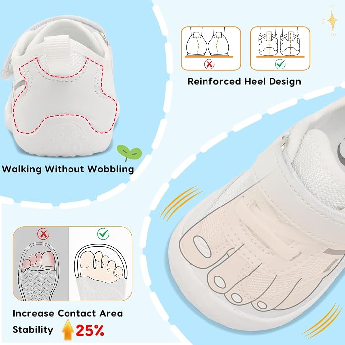 Scurtain Baby Shoes Boy Girl First Walking Shoe Infant Crib Breathable Sneakers - Image 3