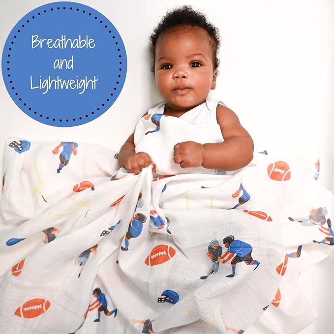 LollyBanks Swaddle Blanket 100% Muslin Cotton, 47 x 47 inches Soft Breathable - Image 3