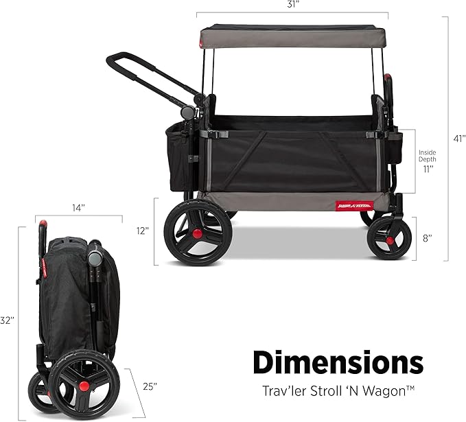 Radio Flyer Wagon for Kids, Baby Stroller, Outside Toys for Toddlers 1-3 - Image 4