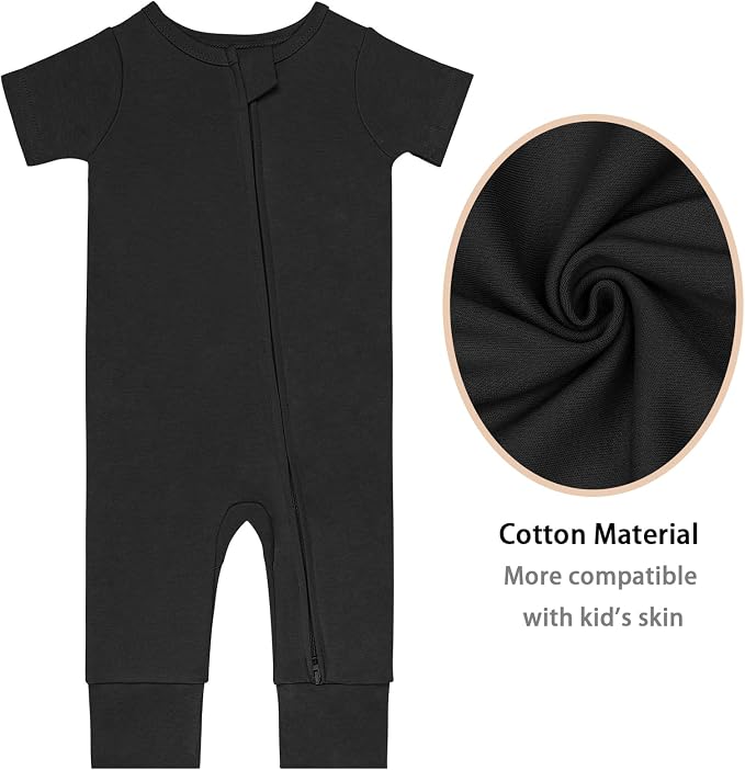 GUISBY Footless Short Sleeve Baby Pajamas - Image 4