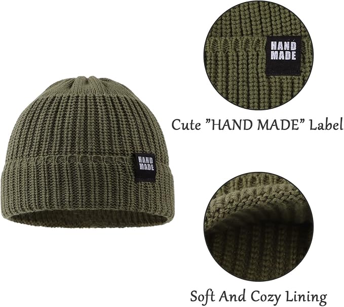 JANGANNSA Simple Knitted Baby Beanie Hip-Hop Boys Winter Hat Toddler Kids Bonnet - Image 4