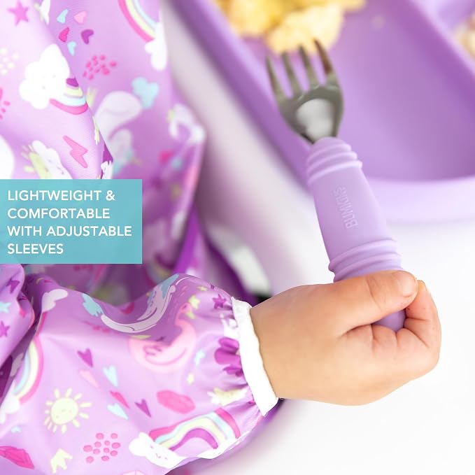 Bumkins Sleeved Bib for Girl or Boy, Baby and Toddler for 6-24 Mos Essential - Image 4