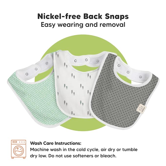8-Pack Organic Baby Bibs for Boys, Girls - Image 9