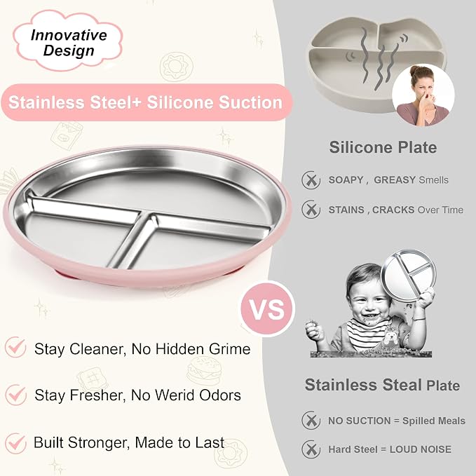 Bella’s Friends Stainless Steel Baby Plates - Image 3