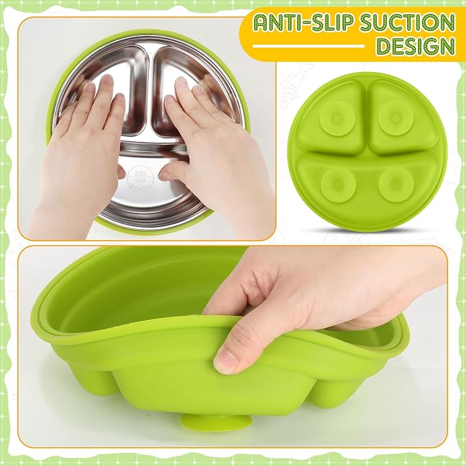 Nuogo 1 Pcs Stainless Steel Baby Suction Plates - Image 6