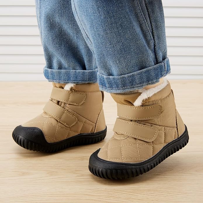 BMCiTYBM Toddler Baby Snow Boots Winter Shoes Boys Girls Cold Weather Baby Faux - Image 2