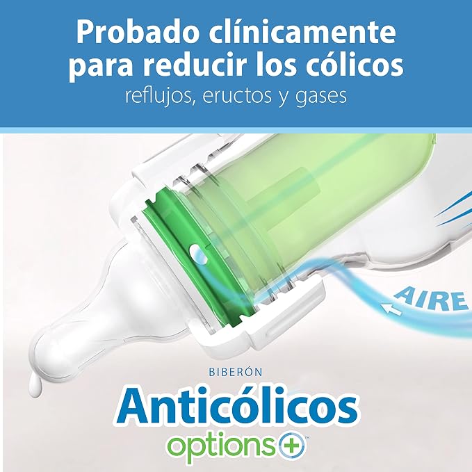 Dr. Brown's Natural Flow Anti-Colic Options+ Narrow Baby Bottle, 8 oz/250 mL - Image 9
