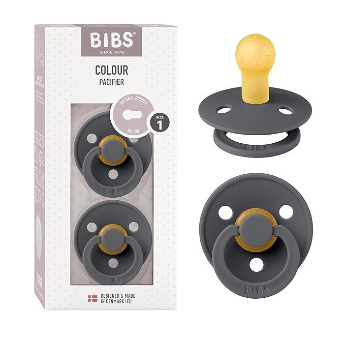 BIBS Pacifiers Colour Collection | Natural Rubber Baby Pacifier | Set of 2 by BIBS
