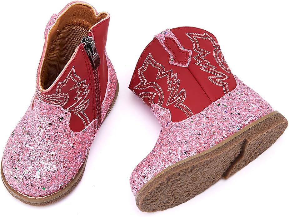 BMCiTYBM Baby Cowboy Cowgirl Boots Infant Western Shoes Boys Girls Round Toe - Image 4