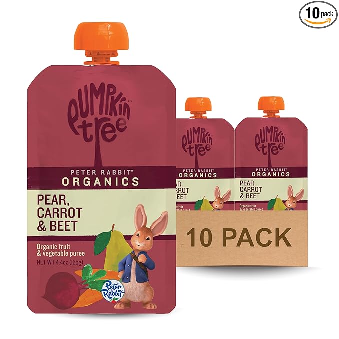 Pumpkin Tree Peter Rabbit Organics Beet, Carrot and Pear, 4.4 Ounce by PumpkinTree