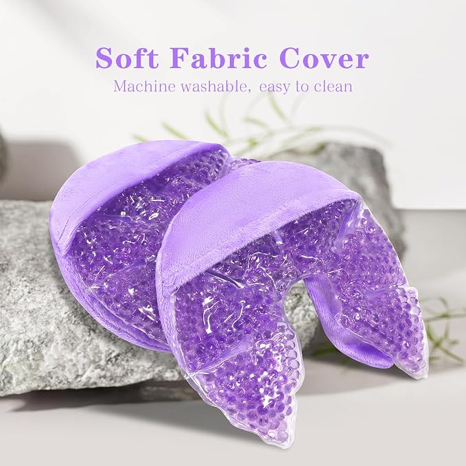 Hot/Cold Breast Gel Bead Ice Packs Breast Cooling/Heat Pads Relief - Image 2
