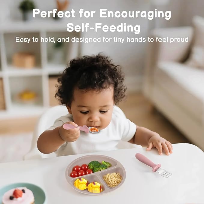 2 Pack Silicone Divided Baby Plates - Image 6