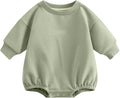 Bafeicao Baby Boy Girl Sweatshirt Romper Organic Cotton Solid Color Long Sleeve by Bafeicao