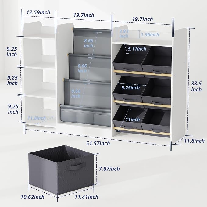 Kids Toy Book Storage Organizer - Image 2