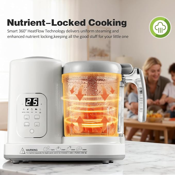 Baby Food Maker Pro Steamer Blender: 4 in 1 Auto Steam Blend and Puree Maker - Image 5