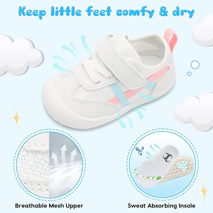 Scurtain Baby Shoes Boy Girl First Walking Shoe Infant Crib Breathable Sneakers - Image 5