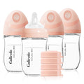 Gulicola Natural Glass Baby Bottle 4 Pack, Newborn Breastfeeding Bottles Set by GulicolaBaby