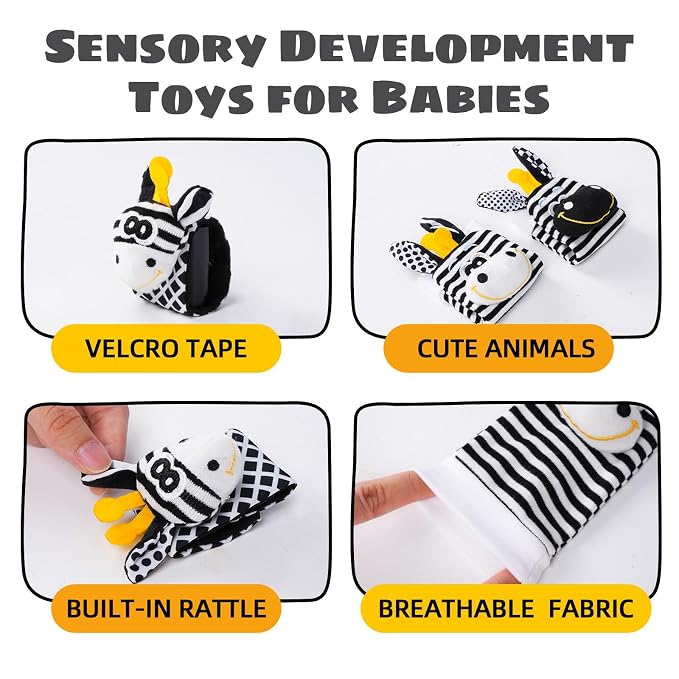 Baby Toys 0-6 Months, High Contrast Baby Toys - Image 3